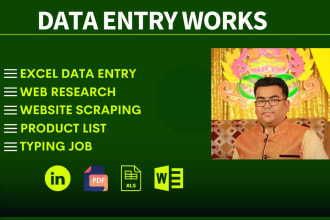 do outstanding data entry, lead collect, research, database managment