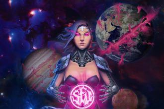 illustrate fantasy art for poster, album art or book cover