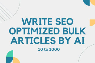 write bulk SEO optimized articles using ai