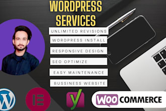 build professional wordpress godaddy, bluehost, namecheap website in 24 h