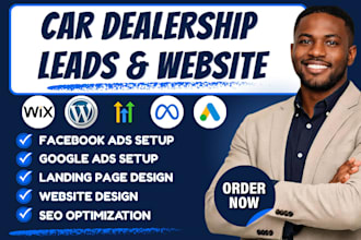 generate car dealership leads build auto dealer car rental automotive website