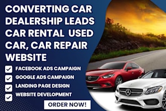 generate car dealership leads car rental used car car repair car loan website