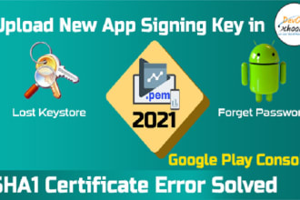 create lost key store or jks file to upload updates on google play