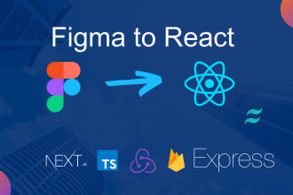 convert your figma to react js or next js responsive web app