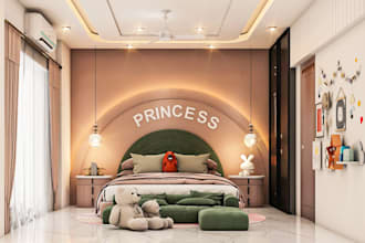 design kids bedroom, playroom, nursery or kindergarten