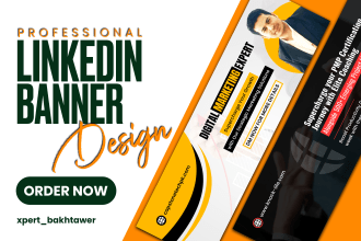 design professional linkedin banner, header, cover, or ads