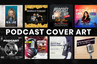 design podcast cover art and podcast logo