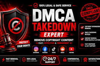 takedown copyright infringement content on instagram facebook tiktok yt reddit