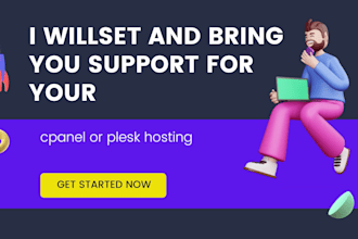 set and bring you support for your cpanel or plesk hosting