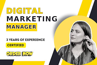be social media marketing manager or digital marketing manager