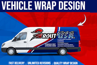 make creative vehicle wrap design for your car, truck, van