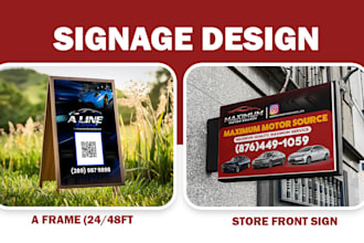 do auto detailing yard sign, store front signage banner, billboard design