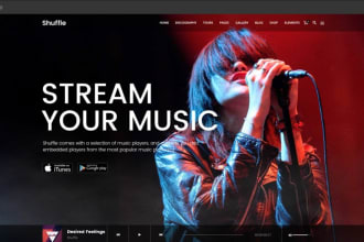 do music website design
