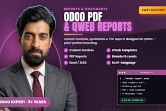 create custom odoo pdf reports and qweb invoices in multi language format