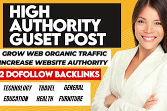 do general, technology, education related guest post with 2 dofollow backlinks
