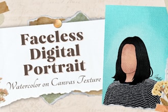 faceless digital minimalist portrait