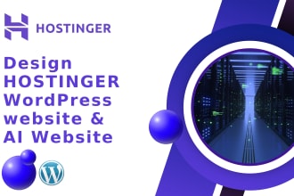 design hostinger wordpress website and hostinger ai generated website