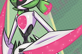 draw pokemon fanart, profile, or wallpapers