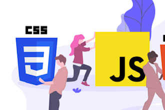 design website with html, css, js and bootstrap, jquery