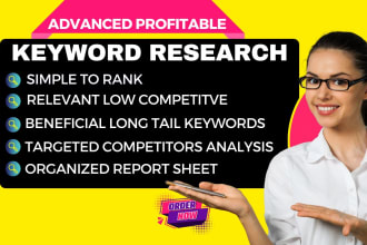 do advanced profitable keyword research for competitive ranking