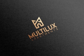 do a high resolution modern apartment logo design