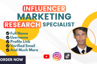 find best instagram, youtube, tiktok influencers list for influencer marketing