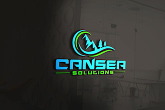 a modern, it company information technology logo design