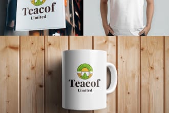 make a creative, drink tea, trading, export logo design