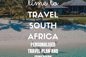 create a personalized travel itinerary for your dream south africa trip