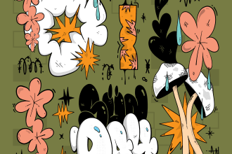make abstract illustration for streetwear your brand