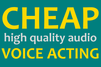 do cheap male voiceacting