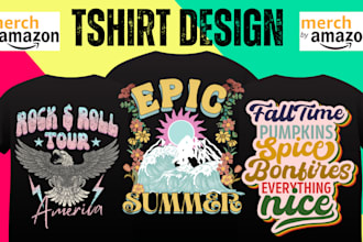 do merch by amazon t shirt design or merch design for print on demand