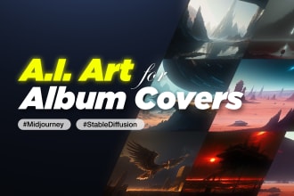 create unique ai art for album cover design in any style