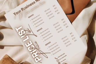 create a custom price list for your business