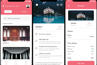 develop event booking app, event app, event planning app, booking app, hotel app