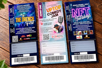 design an vertical ticket