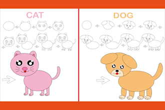 make simple step by step drawing book for kids
