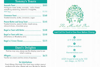 design food menus, poster and graphic design related work
