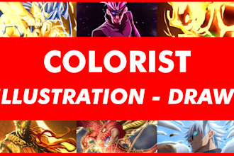be the colorist who will do your illustration manga or comic