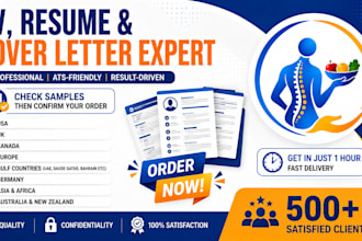 provide you professional cv, resume and cover letter that boost your field