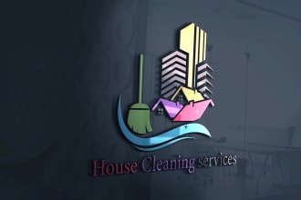 design clean house janitorial washing power commercial cleaning service logo