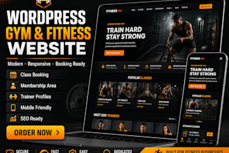 build a wordpress gym and fitness website with class booking