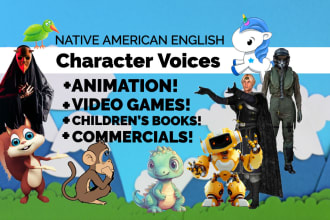 do character voices for animation and video games
