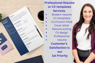 design professional resume and modern cv