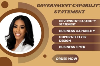 design government capability statement government contract company profile
