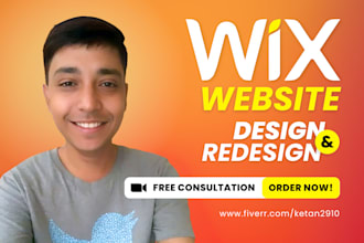 build wix website design, redesign and create wix website development