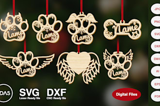 make custom vector file for laser cutting dxf svg ai pdf