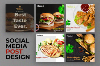 design food flyer, menu, posters and instagram ads