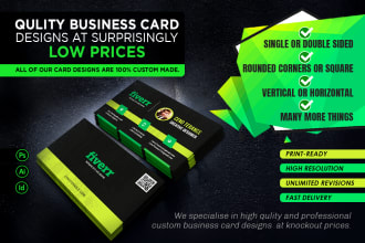 design business card, visiting card, loyalty card with pro service