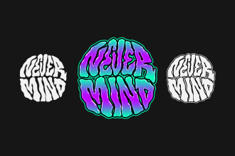 create custom graphic typography streetwear, band font logo